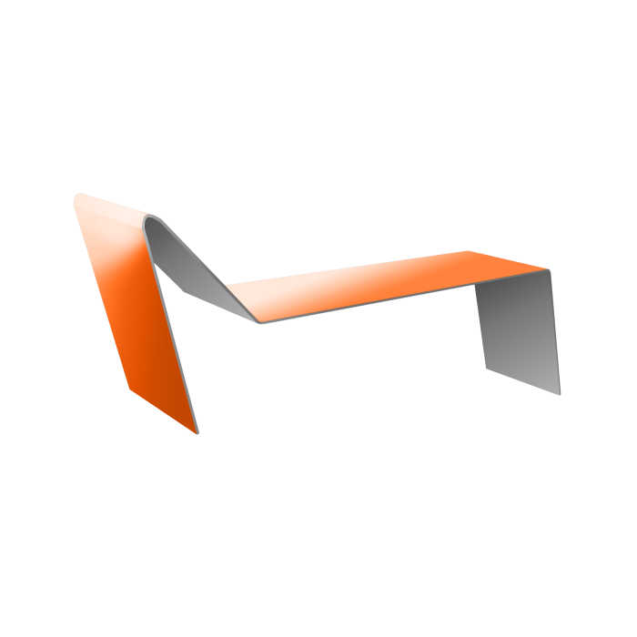 Планка примыкания для мягкой кровли 0,45 PE с пленкой RAL 2004 оранжевый (3м)