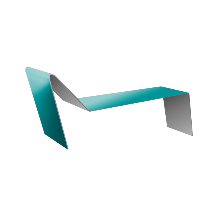 Планка примыкания для мягкой кровли 0,45 PE с пленкой RAL 5021 водная синь (2м)