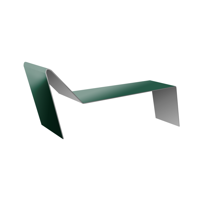 Планка примыкания для мягкой кровли 0,5 Satin Matt RAL 6005 зеленый мох (2м)