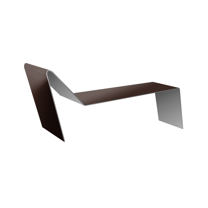 Планка примыкания для мягкой кровли 0,5 Satin Matt RAL 8017 шоколад (3м)