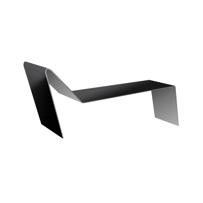 Планка примыкания для мягкой кровли 0,5 Satin Matt TX RAL 9005 черный (2м)