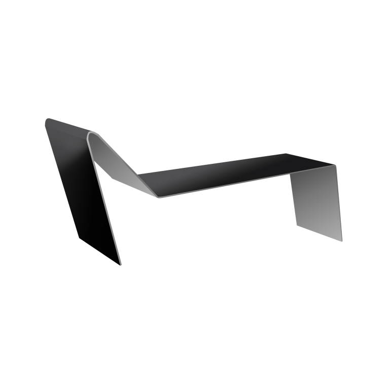 Планка примыкания для мягкой кровли 0,5 Satin Matt TX RAL 9005 черный (2м)