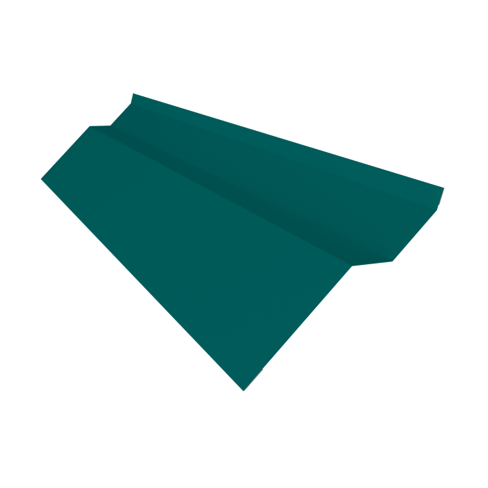 Планка примыкания внакладку Фартук S6 пристенный накладной 0,45 PE с пленкой RAL 5021 водная синь (2м)