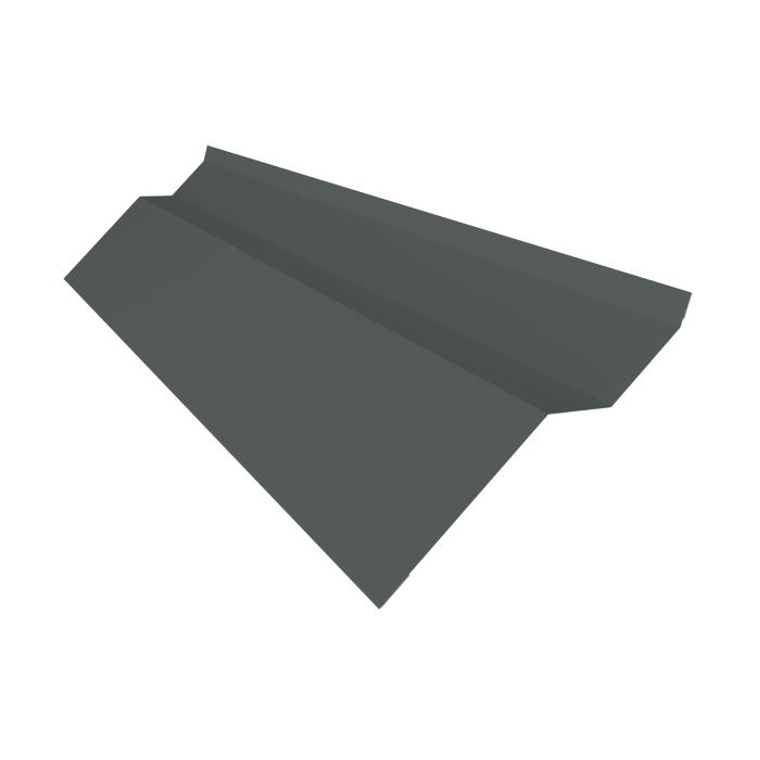 Планка примыкания внакладку Фартук S6 пристенный накладной 0,45 PE с пленкой RAL 7005 мышино-серый (2м)