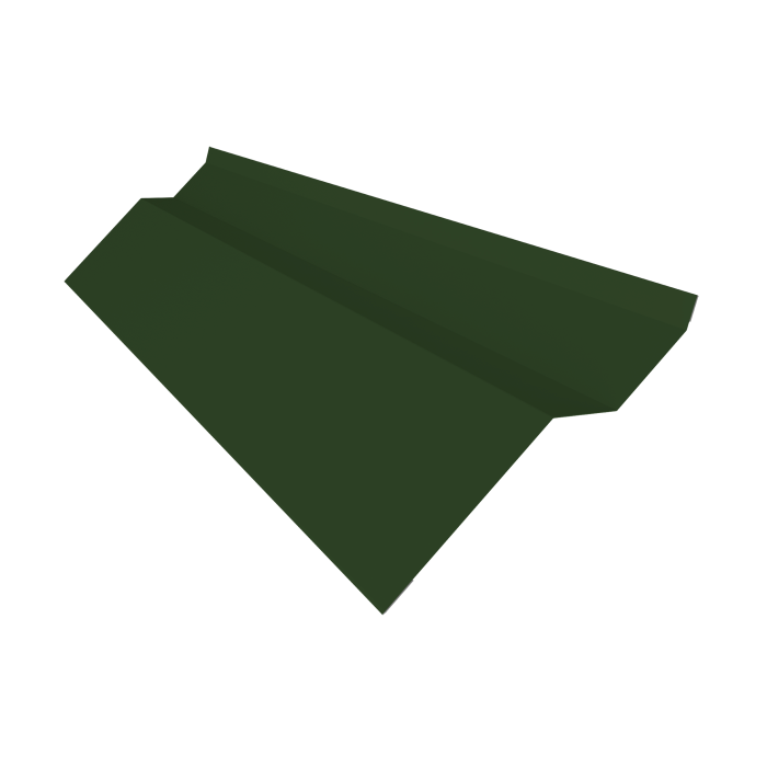 Планка примыкания внакладку Фартук S6 пристенный накладной 0,5 Satin Matt TX RAL 6020 хромовая зелень (3м)