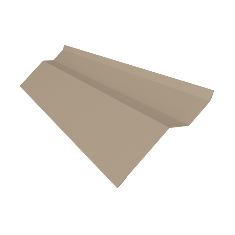 Планка примыкания внакладку Фартук S6 пристенный накладной 0,5 Satin с пленкой RAL 1015 светлая слоновая кость (2м)