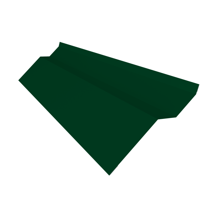 Планка примыкания внакладку Фартук S6 пристенный накладной 0,5 Satin с пленкой RAL 6005 зеленый мох (3м)