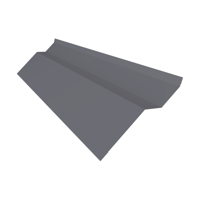 Планка примыкания внакладку Фартук S6 пристенный накладной 0,5 Satin с пленкой RAL 7004 сигнальный серый (3м)