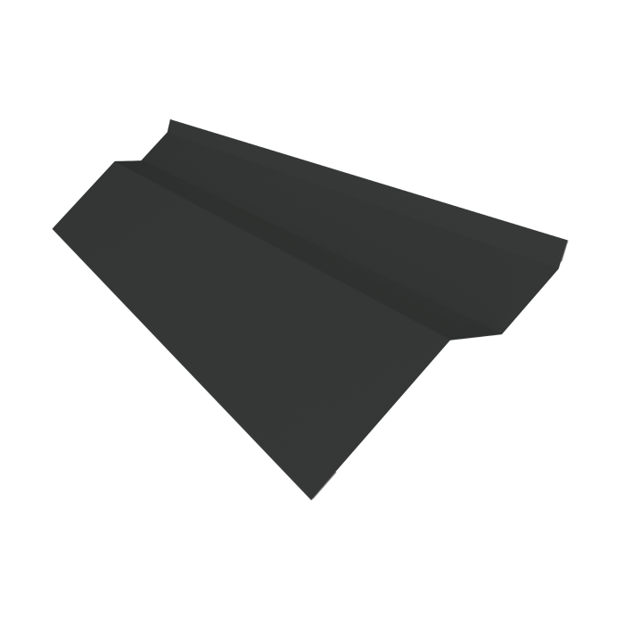 Планка примыкания внакладку Фартук S6 пристенный накладной 0,5 Satin с пленкой RAL 7016 антрацитово-серый (2м)