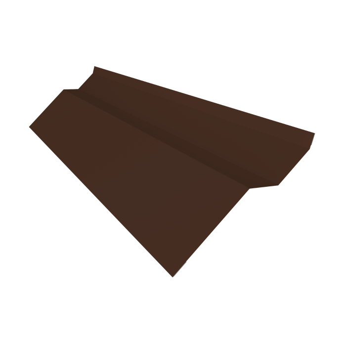 Планка примыкания внакладку Фартук S6 пристенный накладной 0,5 Satin с пленкой RAL 8017 шоколад (2м)