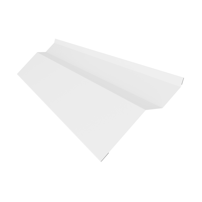 Планка примыкания внакладку Фартук S6 пристенный накладной 0,5 Satin с пленкой RAL 9003 сигнальный белый (2м)