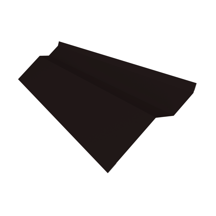 Планка примыкания внакладку Фартук S6 пристенный накладной 0,5 Satin с пленкой RAL 9005 черный (2м)