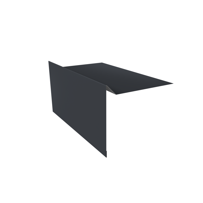 Планка ветровая для мягкой кровли 100х20х70 0,45 Drap RAL 7024 мокрый асфальт (2м)