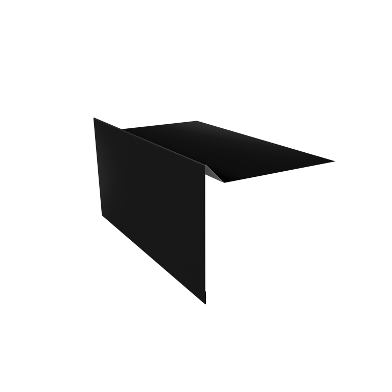 Планка ветровая для мягкой кровли 100х20х70 0,45 Drap TX RAL 9005 черный (2м)