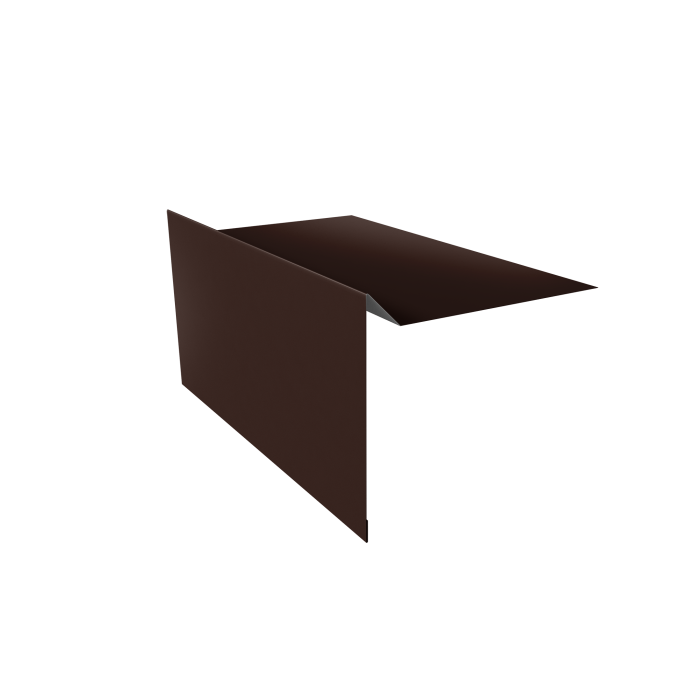 Планка ветровая для мягкой кровли 100х20х70 0,5 Satin Matt RAL 8017 шоколад (3м)