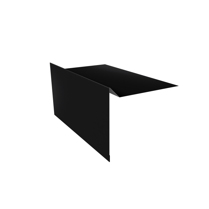 Планка ветровая для мягкой кровли 100х20х70 0,5 Satin Matt TX RAL 9005 черный (3м)