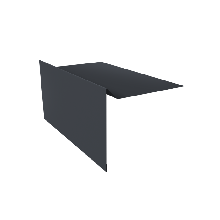 Планка ветровая для мягкой кровли 100х20х70 0,5 Velur X RAL 7024 мокрый асфальт (3м)