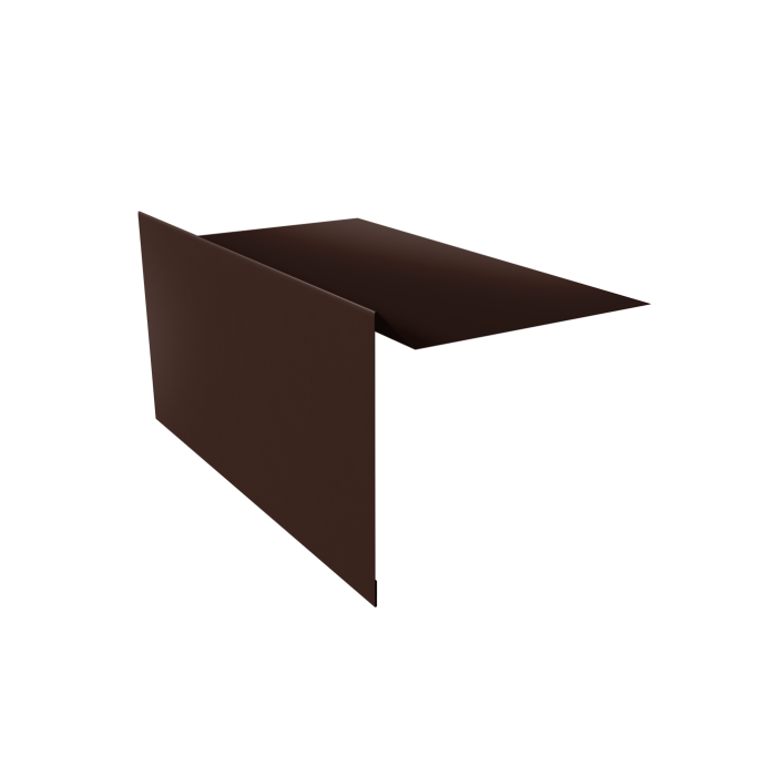 Планка ветровая для мягкой кровли 100х20х70 0,5 Velur X RAL 8017 шоколад (3м)