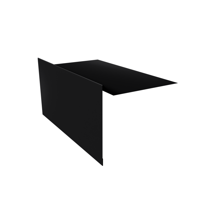 Планка ветровая для мягкой кровли 100х20х70 0,5 Velur X RAL 9005 черный (2м)