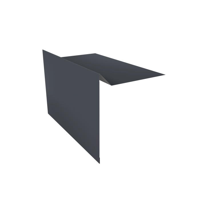 Планка ветровая для мягкой кровли 130х25х100 0,45 Drap RAL 7024 мокрый асфальт (3м)