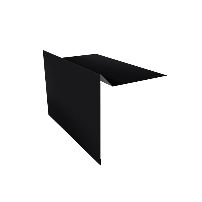 Планка ветровая для мягкой кровли 130х25х100 0,45 Drap TR RAL 9005 черный (3м)