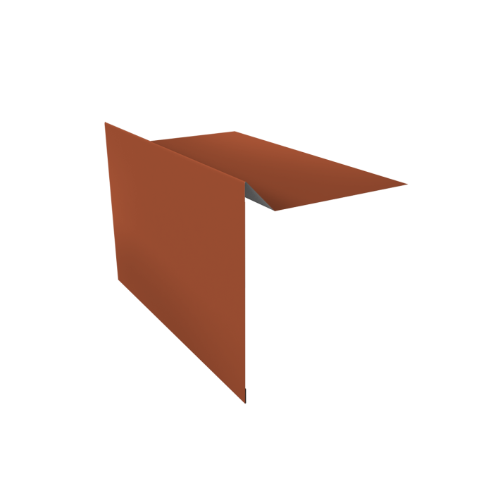 Планка ветровая для мягкой кровли 130х25х100 0,45 Drap TX RAL 8004 терракота (3м)