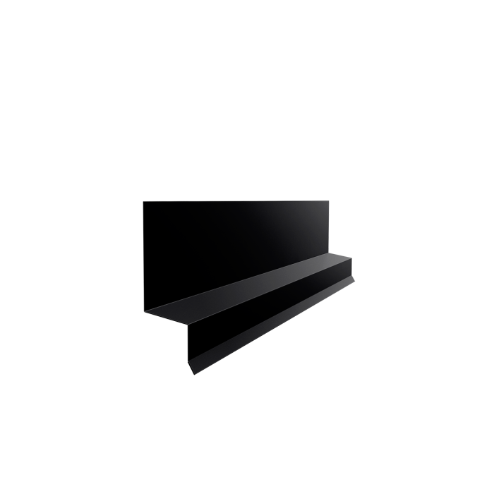 Отлив верхний фальц 0,45 Drap-double TX RAL 9005 черный (2м)