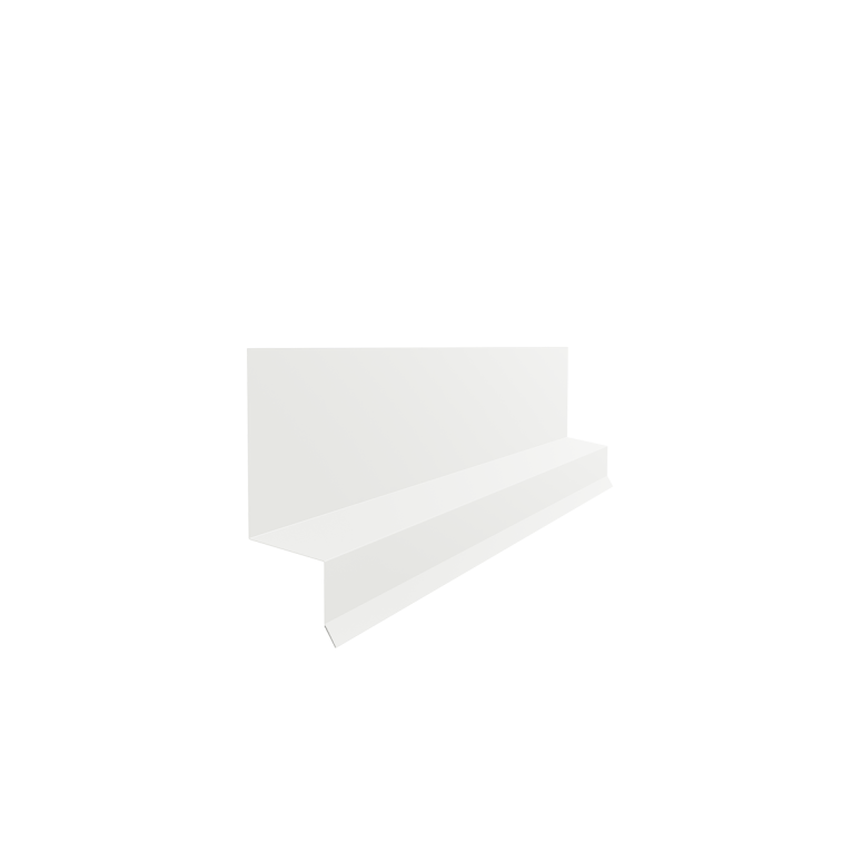 Отлив верхний фальц 0,45 PE-Double с пленкой RAL 9003 сигнальный белый (3м)