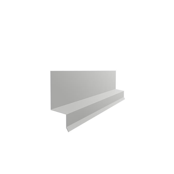 Отлив верхний фальц 0,45 PE с пленкой RAL 9006 бело-алюминиевый (2м)