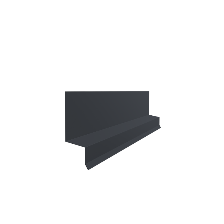 Отлив верхний фальц 0,5 Atlas X с пленкой RAL 7024 мокрый асфальт (3м)