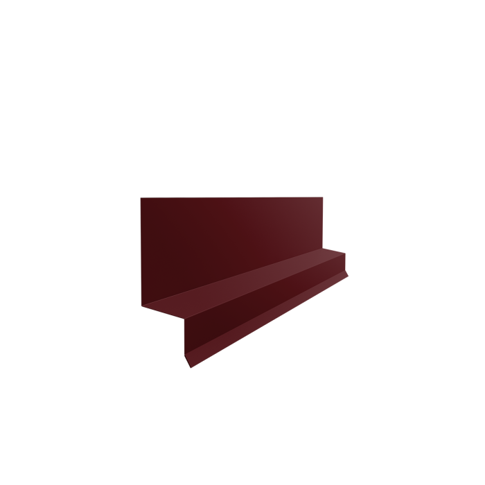 Отлив верхний фальц 0,5 PE с пленкой RAL 3005 красное вино (2м)