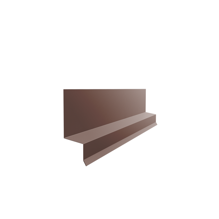 Отлив верхний фальц 0,5 Rooftop Бархат RAL 8017 шоколад (3м)