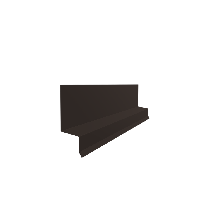Отлив верхний фальц 0,5 Rooftop Бархат RR 32 темно-коричневый (3м)