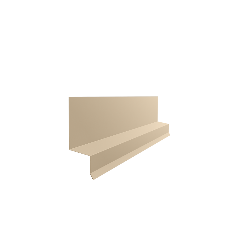 Отлив верхний фальц 0,5 Satin с пленкой RAL 1015 светлая слоновая кость (2м)