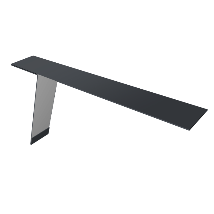 Планка карнизная фальц 130х80 0,5 PurLite Matt RAL 7024 мокрый асфальт (2м)