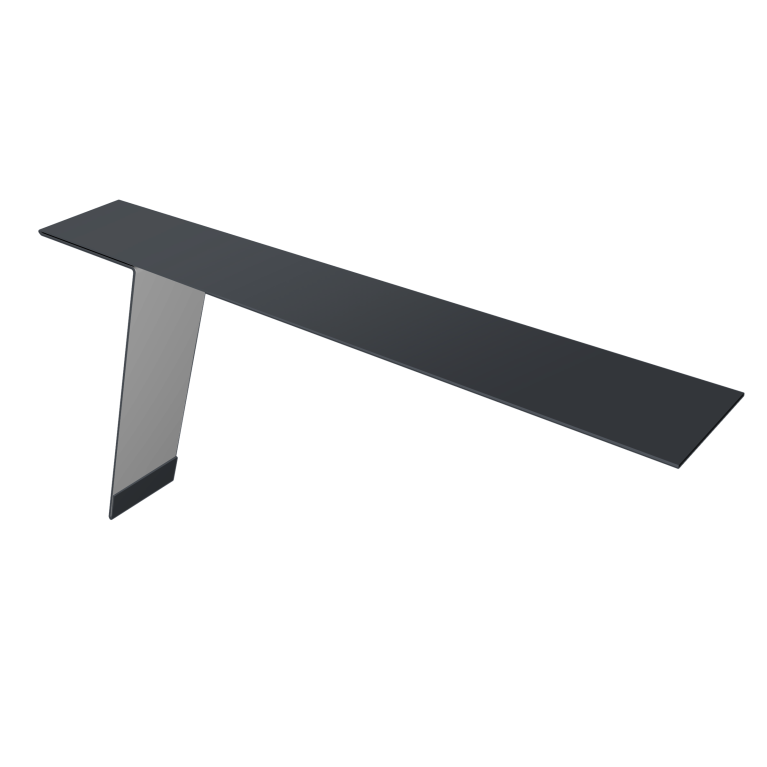 Планка карнизная фальц 130х80 0,5 PurPro Matt 275 RAL 7024 мокрый асфальт (3м)