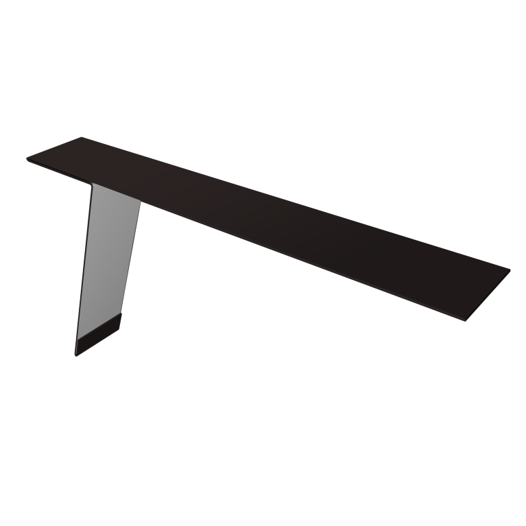 Планка карнизная фальц 130х80 0,5 PurPro с пленкой RAL 9005 черный (2м)