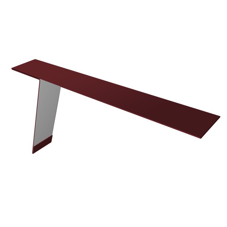 Планка карнизная фальц 130х80 0,5 Satin Matt RAL 3005 красное вино (2м)