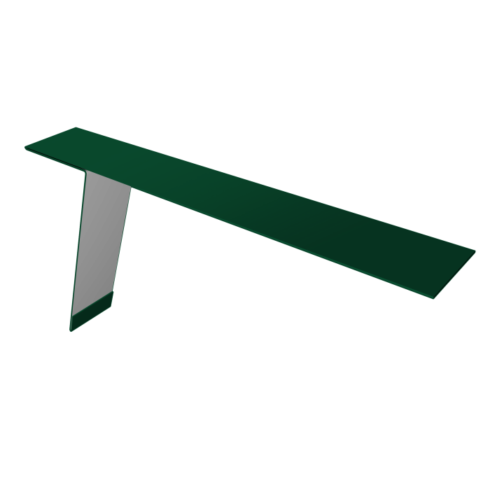 Планка карнизная фальц 130х80 0,5 Satin Matt RAL 6005 зеленый мох (2м)