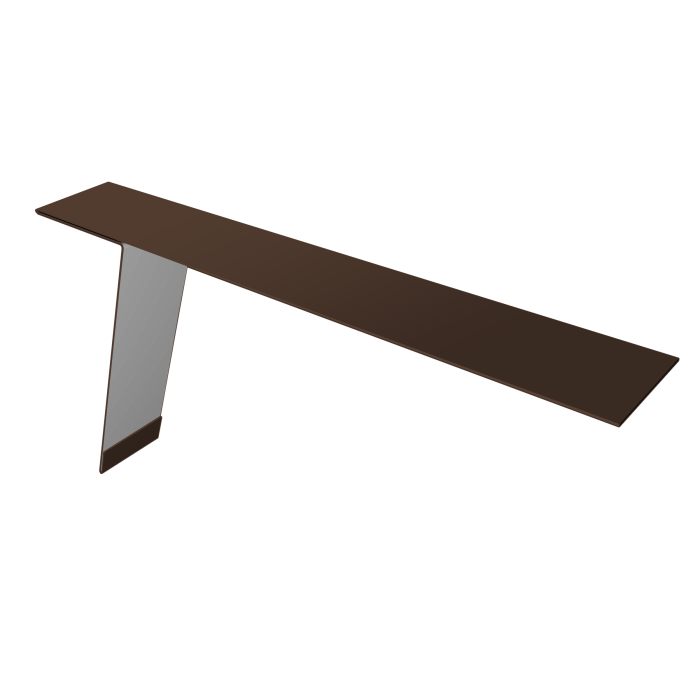 Планка карнизная фальц 130х80 0,5 Satin Matt RAL 8017 шоколад (2м)