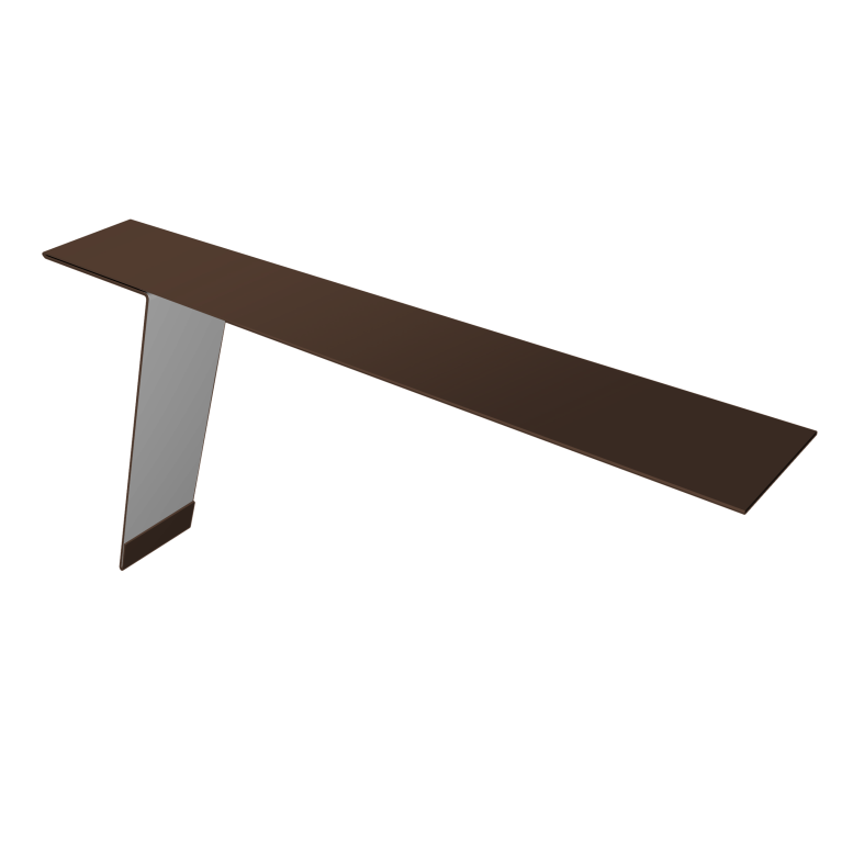 Планка карнизная фальц 130х80 0,5 Satin Matt RAL 8017 шоколад (3м)