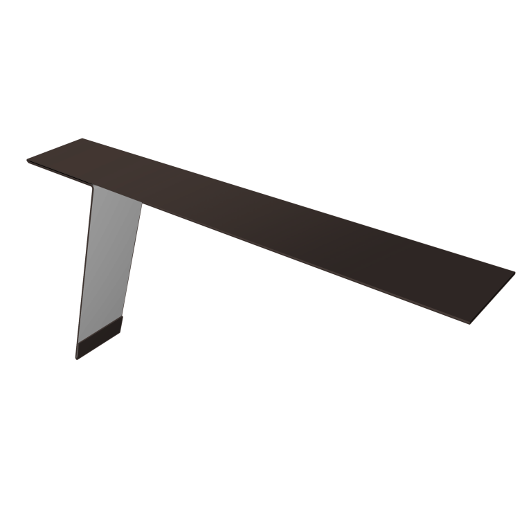 Планка карнизная фальц 130х80 0,5 Satin Matt RR 32 темно-коричневый (2м)