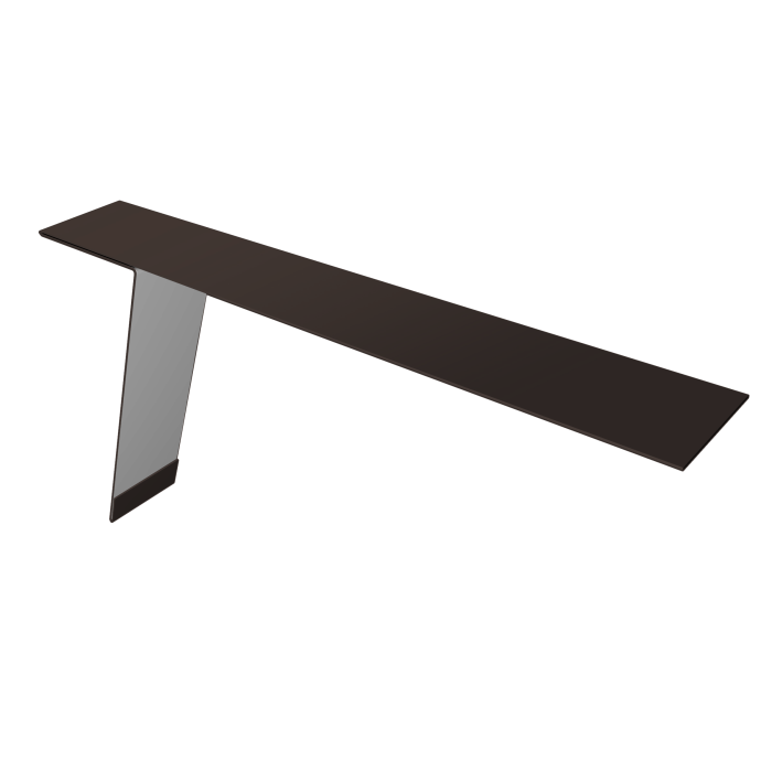 Планка карнизная фальц 130х80 0,5 Satin Matt RR 32 темно-коричневый (3м)