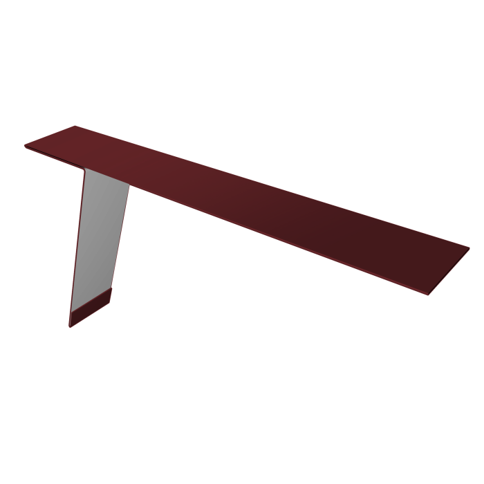 Планка карнизная фальц 130х80 0,5 Satin Matt TX RAL 3005 красное вино (3м)