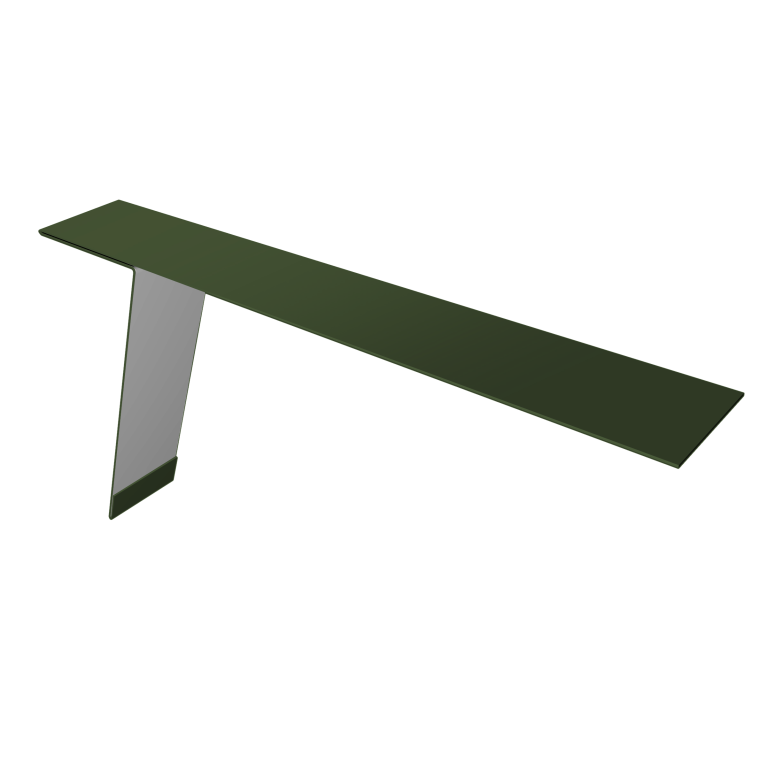 Планка карнизная фальц 130х80 0,5 Satin Matt TX RAL 6020 хромовая зелень (2м)