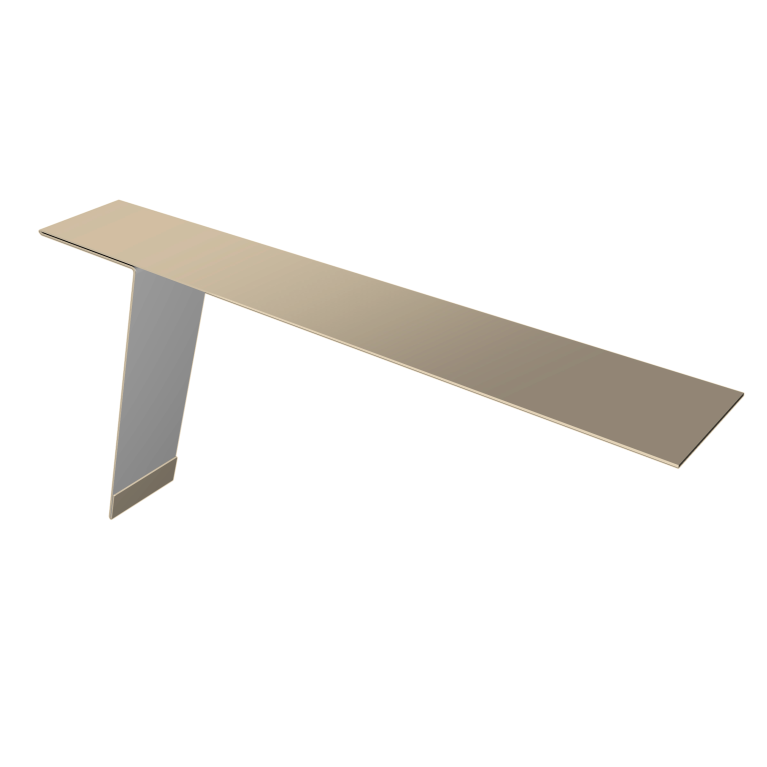 Планка карнизная фальц 130х80 0,5 Satin с пленкой RAL 1015 светлая слоновая кость (3м)