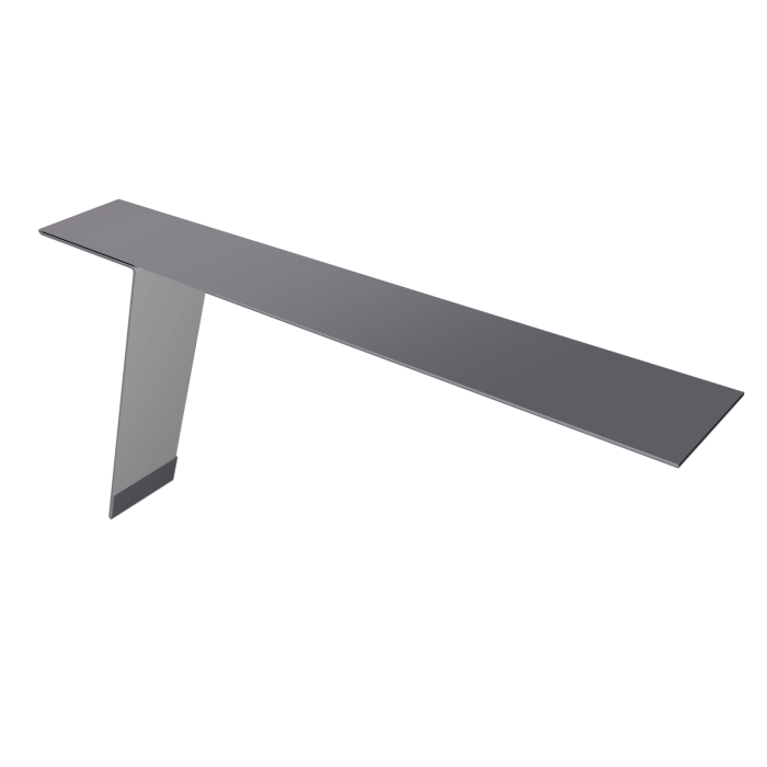 Планка карнизная фальц 130х80 0,5 Satin с пленкой RAL 7004 сигнальный серый (2м)