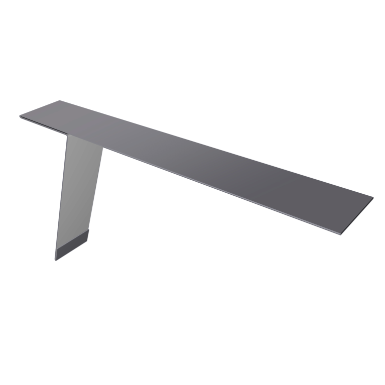 Планка карнизная фальц 130х80 0,5 Satin с пленкой RAL 7004 сигнальный серый (3м)