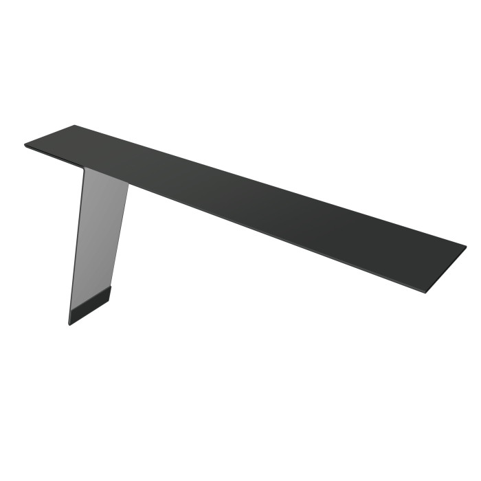 Планка карнизная фальц 130х80 0,5 Satin с пленкой RAL 7016 антрацитово-серый (2м)