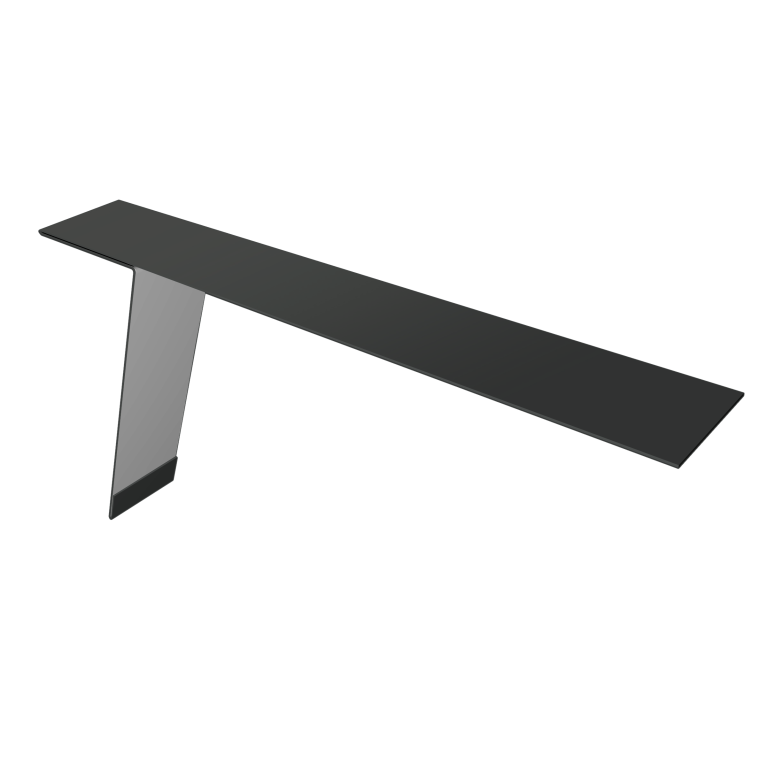 Планка карнизная фальц 130х80 0,5 Satin с пленкой RAL 7016 антрацитово-серый (3м)